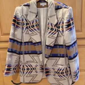 Pendleton like Women’s Italian Wool Blend
Aztec Western Print Jacket Coat Medium